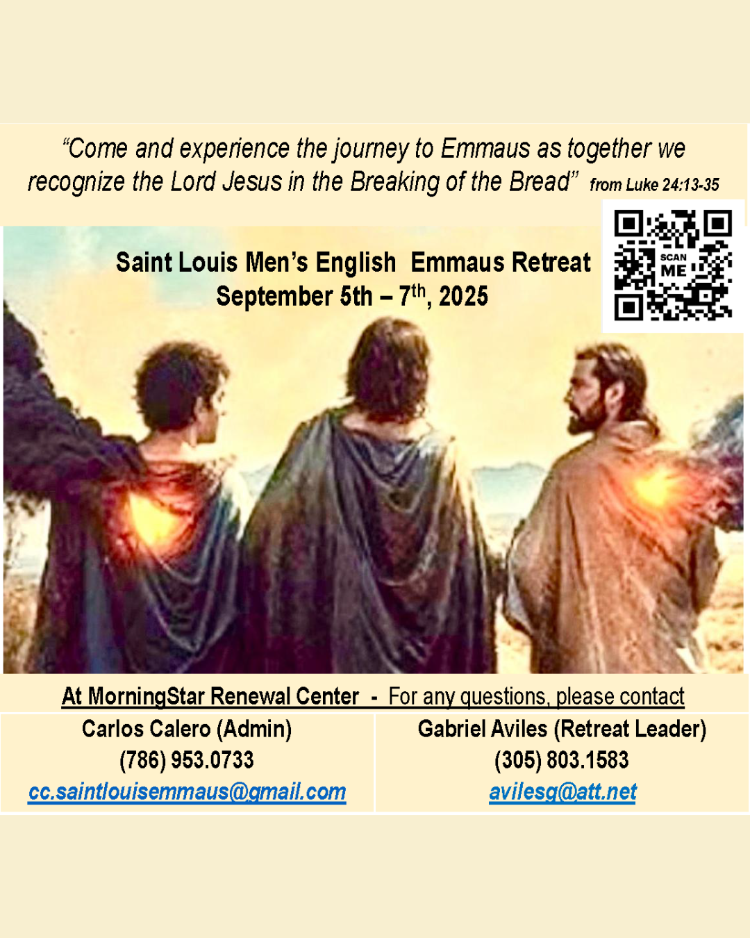 Men’s English Emmaus Retreat                                                                                                                                                                                                                                                                              